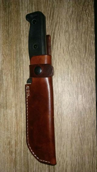 Ontario Knife Black Bird Sk - 5 With Custom Leather Sheath