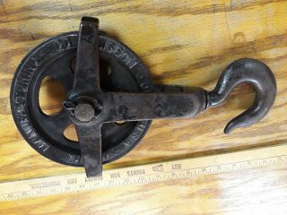 Antique Wright Mfg 1 Ton Differential Block Pulley / Hoist.  Usa,