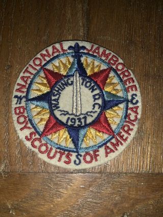 1937 National Jamboree Pocket Patch Participant Felt Patch Bsa Boy Scouts Usa