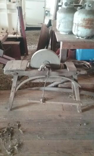 Antique Wooden Stone Sharpener
