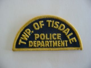 Rare Obsolete Patches,  Twp.  Of Tisdale Police Department,  Ontario,  Canada