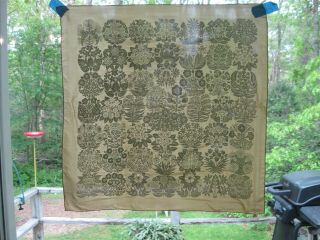 Folly Cove Designers Silk Scarf " Garland Of The States " Louise Kenyon 1958
