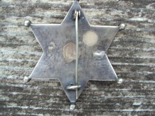 Rare Obsolete Old City Marshal Antique Western Americana Silver Marked 7