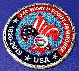 ^24th Wsj 2019 World Scout Jamboree Officl Usa Contingent Badge 3 " Pocket Patch