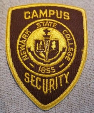Nj Vintage Newark (kean) State College Jersey Campus Security Patch (4in)