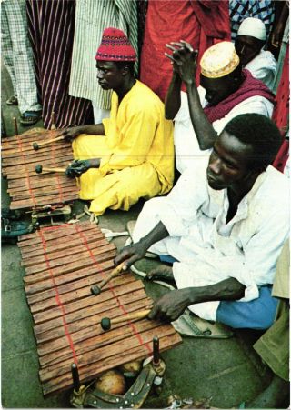 Portuguese Guinea Bissau Music Folklore Native Musicians 1960s Postcard