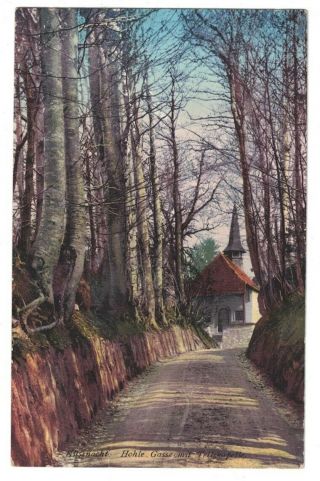 Antique 1910 Hohle Gasse Mit Tellskapelle Kussnacht Switzerland Postcard