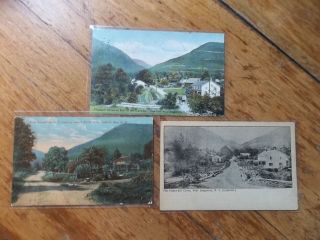 3 Diff West Saugerties Ny Postcards Ca 1905 - 10,  Showing Views Toward Platte Cove