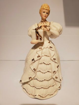 Lenox " Ivory Christmas Gift " Porcelain Figurine,