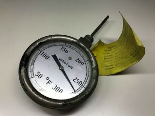 RARE Old Vtgs WESTON Gauge Meter Newark NJ USA Government Issued Tool Steam Pump 2