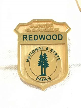 Redwood National & State Parks Junior Ranger Pin Back Badge