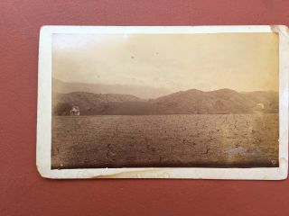 La Verne Los Angeles Co 1880’s Cabinet Card Photo Presbyterian Church Farm House
