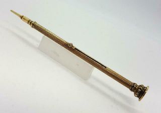 Butler & Co.  London,  Gold,  Barley Corn Pattern,  Propelling Pencil Circa 1815