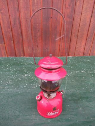 Vintage Coleman Lantern Red Model 200 Made In Canada Dated 3 69 1969