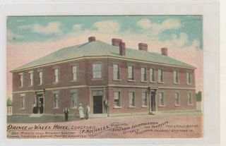 Vintage Postcard F.  W.  Niven Advertising Prince Of Wales Hotel Longford 1900s