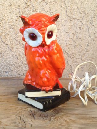 Mid - Century Rare Color Goebel Owl Perfume Lamp 8 "