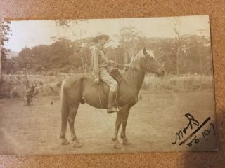 Man On Horseback,  British Guinea Stamp Overprinted Papua,  Pu 1907