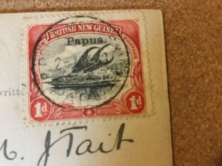 Man on Horseback,  British Guinea stamp overprinted Papua,  pu 1907 3
