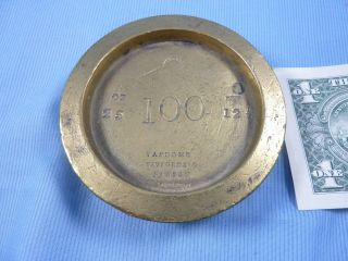 100 Gold Sovereign Brass Scale Weight 12 1/2 Dwt 25 Oz Vandome Titfords Pawson