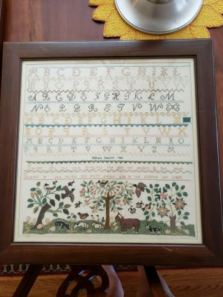 Two Different Framed Samplers By Patricia Merrick Dated 1990 