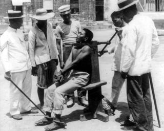 1901 Garrote Execution 8x10 Photo Manila Phillipines