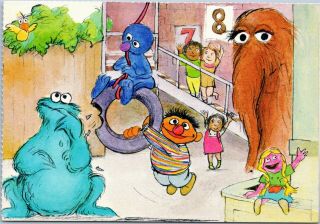 Greetings From Sesame Street - Ernie,  Cookie Monster,  Grover,  Snuffleupagus