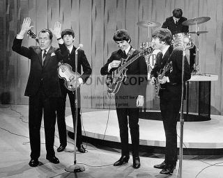 The Beatles With Ed Sullivan In February,  1964 - 8x10 Publicity Photo (ab - 133)