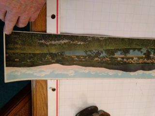 Vintage Panoramic View Of Mountains From Rodick Island Bar Harbor Maine Souvenir