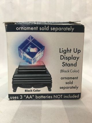 Multi - Color Light Up Glass Display Stand 3.  25 ",  Battery Operated,  Black