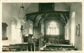 Rp Horham Church Interior Nr Eye Stradbroke Diss R Photo Norfolk Suffolk 1948