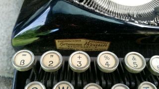 Seidel & Naumann/Erika Modell 5 antique typewriter in,  1930 date 2