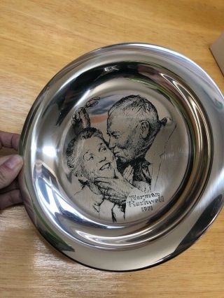 Norman Rockwell 1971 Sterling Silver Franklin Plate 3