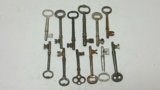 Vintage Old Skelton Metal Keys 12 Antique Key All