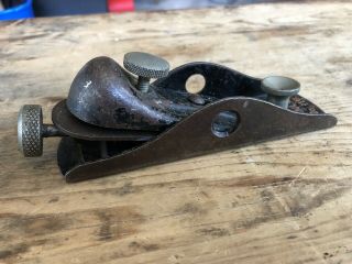 Early Tools,  Vintage Stanley No.  118 Low Angle Block Plane,  1 - 13/16 " X 6 - 1/4 "