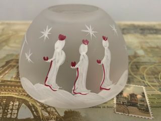 Vintage Rare Aurora Candle Warmer Lamp Shade - Nativity Scene - Retired Item 4