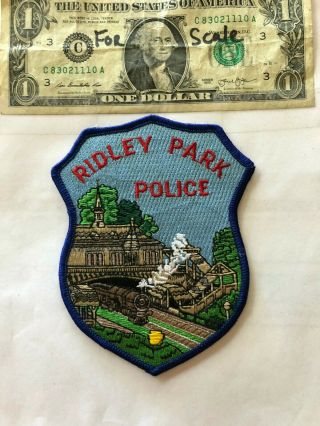 Ridley Park Pennsylvania Police Patch Un - Sewn In Shape