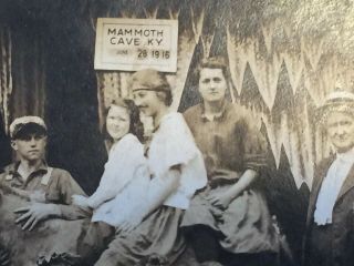 1916 Mammoth Cave Kentucky Party Photograph Rare Souvenir Photo Antique 3