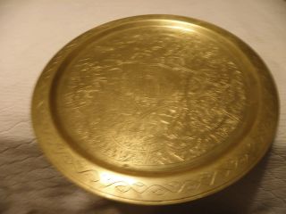 Thick Brass Middle Eastern Tray