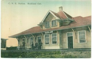 Rockland Ontario - Rare C.  N.  R.  Railway Station Depot