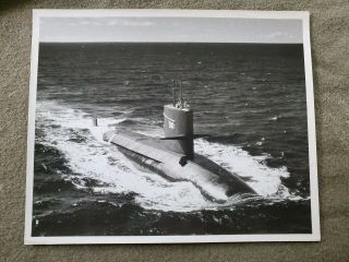 Vintage B/w Photo Uss Barbel • Ss - 580 Submarine Us Navy Hawaii