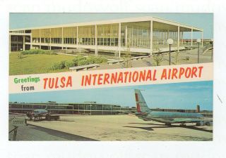 American Airlines 707 & Convair At Tulsa Airport Postcard