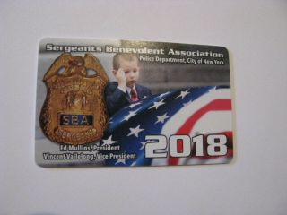 Nypd Collectible York City Police Department Sba Card 2018 Sergeant