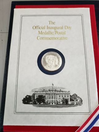1985 Official Inaugural Day Medallic/postal Commemorative Silver Coin