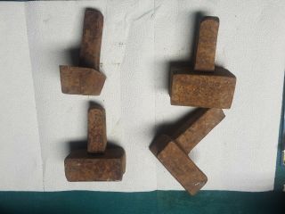 4 Antique Blacksmith Metalworking Anvil Hardies Swages 4