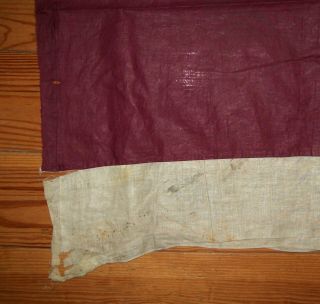 Antique Vtg 1900s Large Flag White Letter H on Purple Ground,  Military Hospital 3