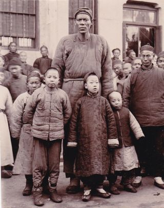 Silver Chloride Photograph China Chinese Giant Possibly Circus 1900