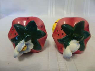 Anthropomorphic PY Coronet Hand Painted Strawberry Head Salt & Pepper Shakers 8
