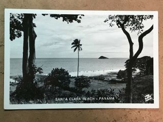 Panama Real Photo Postcard Vintage Santa Clara Beach By Flatau,  Circa 1940 