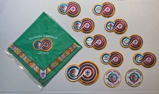 Rare Wsj 2019 Connected Experience Full Set Necker & Patches World Jamboree