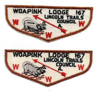 Oa Woapink Lodge 167 F1 (first Flap) & F2